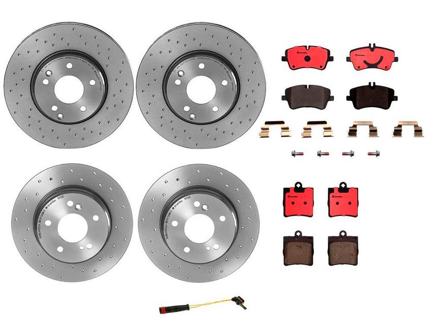 Brembo Brake Pads and Rotors Kit - Front and Rear (300mm/278mm) (Xtra) (Ceramic)